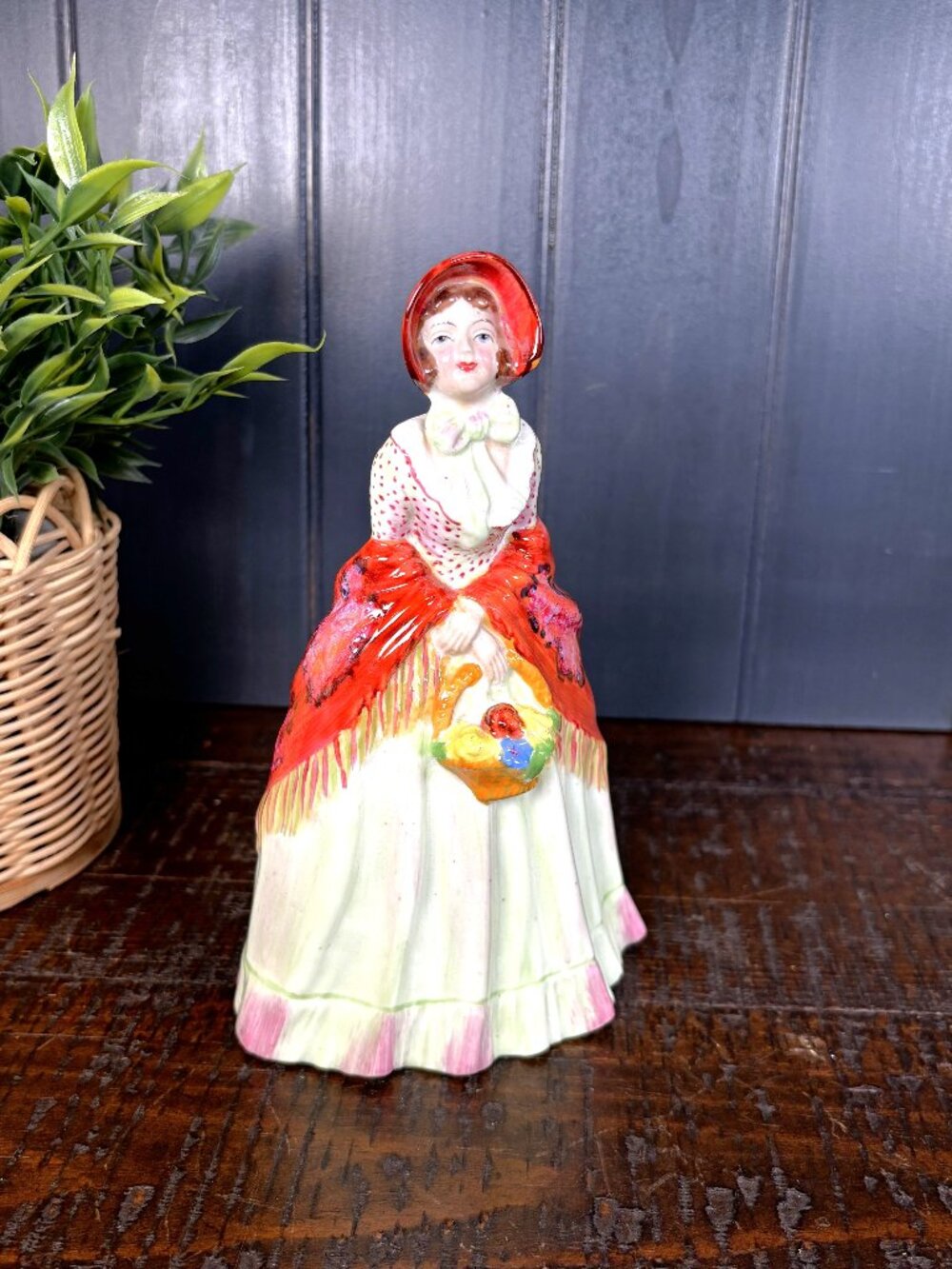Vintage Lawton Studio China Susie Figurine, Hand Painted Ceramic Lady Figurine